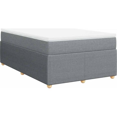 Maison Exclusive - Giroletto a Molle con Materasso Grigio Chiaro 120x200cm Tessuto (1/5)