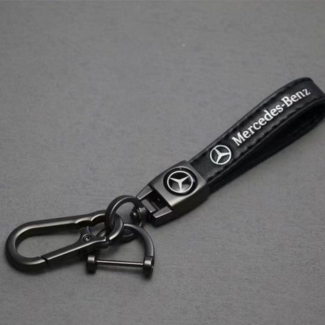Bouchons de valve et porte-clés en cuir compatibles avec les Mercedes-Benz CESM CLK, GLK, GL, AB, AMG, GLS et GLE. Bouchons de valve, cache-poussière pour pneus, accessoires auto. (1/5)