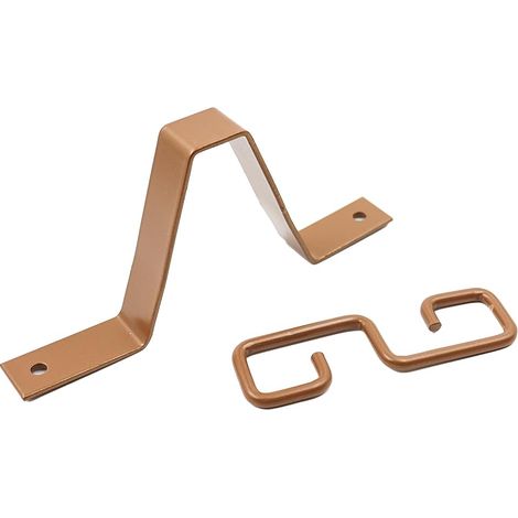 Clip De Chane De Pluie pour Adaptateur De Gouttière, Carillons en Cuivre De Style V, Support De Tuyau De Descente, Accessoires Dérivation d'eau De Chane De Pluie, Or (1/4)