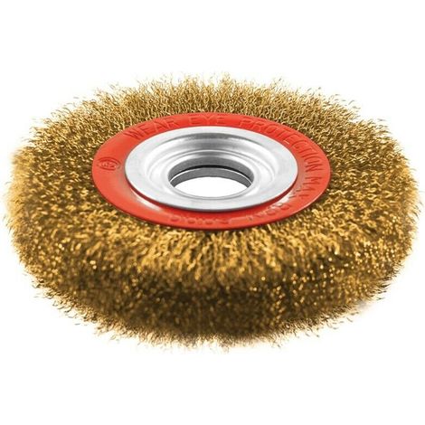 Spazzola In Acciaio 150 Mm Per Smerigliatrice Mola Da Banco (1/2)