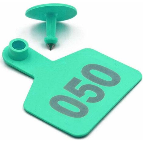100 pièces étiquettes d'oreille numérotées 001-100 anti-chute reconnaissable animal bétail étiquette d'oreille pour vaches moutons porcs (1/4)