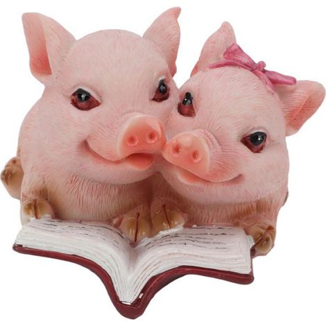 Statue de cochon en résine peinte à la main, dimensions 6x8x9,5 cm, décoration de bureau originale, idée de cadeau pour la maison ou le travail (1/5)