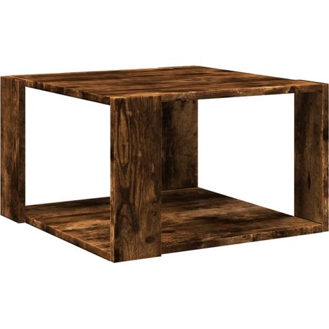 Maison Exclusive - Couchtisch Räuchereiche 51,5x51,5x30 cm Holzwe