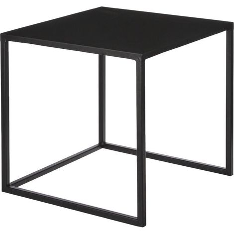 Mica Beistelltisch Goa schwarz, 35 x 35 x 33 cm Deko-Accessoires