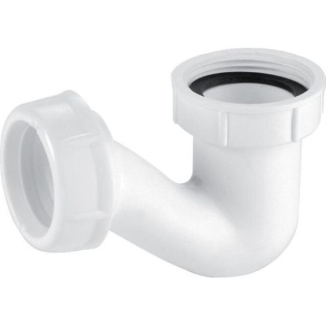 Nicoll – Siphon de lavabo en PVC Ø32 – Forme en S – Non réglable en hauteur – Sortie JC Ø32 pour installations sanitaires