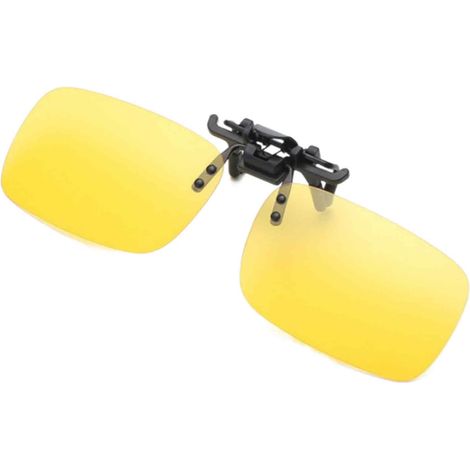 Lunettes Clip Sur Monture - Verres Polarises Hd - Pour Conduite Nocturne Pêche Ski Cyclisme - 1 Pièce (1/5)