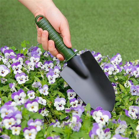 Ensemble de 4 Pelles Miniatures pour Jardinage Intérieur, Outils Bonsaï et Fleurs, Set de 4 Pièces Vert (1/5)
