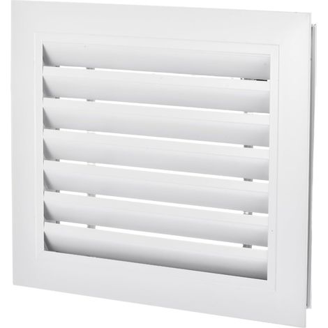 12" x 10" Couverture De Grille D'Aération Pour Porte 2Pcs Alliage D'Aluminium Anodisé Grille De Ventilation Garde-Auvent Pour Cabinet Porte De Garde-Robe, Blanc (1/5)