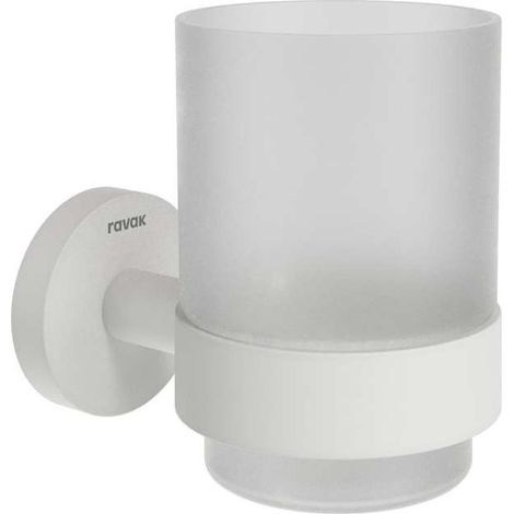 Ravak Kona - Porte-brosse à dents et dentifrice, verre/blanc mat X07P1322 (1/3)