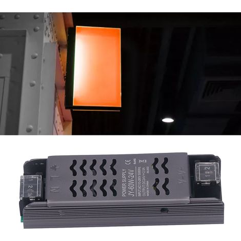 Alimentation 24 V 60 W CC 24 V IP20 CA 110 à 260 V vers 24 V, transformateur LED creux en alliage de cuivre et d'aluminium (1/5)