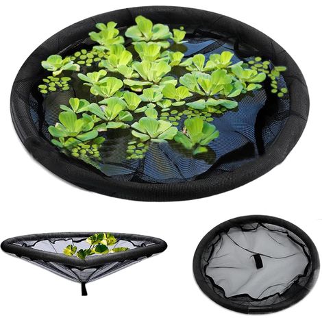 Filet de protection pour bassin - 1 unité - Polyester noir - Maille fine anti-oiseaux - Étang extérieur et plantes aquatiques - 60 cm (1/5)