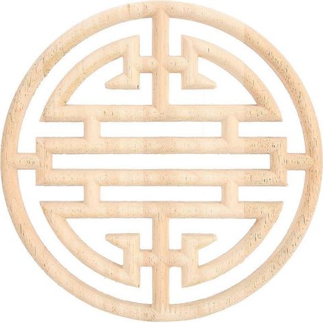 Chinesische Wandleuchte im Retro-Stil aus geschnitztem Holz, Türdekoration, handgefertigtes Schrankornament, dekoratives Vintage-Paneel, 1 Stück (1/5)