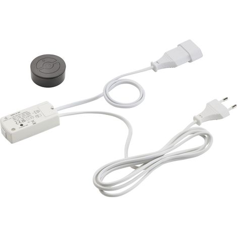 Fernbedienung Grio Funk Lichtschalter - Tastschalter, keine Verkabelung notwendig + Empfänger, Kunststoff schwarz - 230V (1/5)