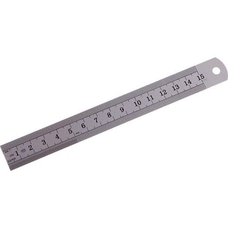 Nouvelle règle droite double face en acier inoxydable, 15 cm (1/5)