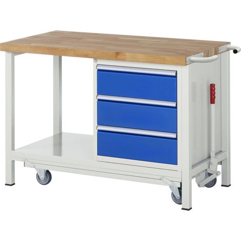 Etabli Rau avec châssis abaissable modèle 8157 L 1250 x P 700 x H 880mm