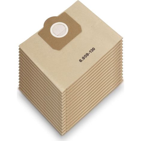 10 sacs filtrants en papier pour Kärcher 6.959-130.0, WD3 sacs d'aspirateur sacs filtrants pour WD3 1629 MV3 Premium A2201/2204/2504/2554/2251/2604 sacs d'aspirateur sacs filtrants sacs en papier (1/4)