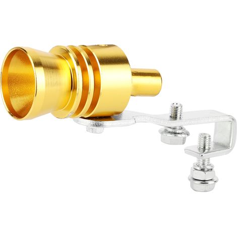 sifflet turbo pour voiture, pot d'échappement modifié, haut-parleur, accessoires auto et moto, or (1/5)
