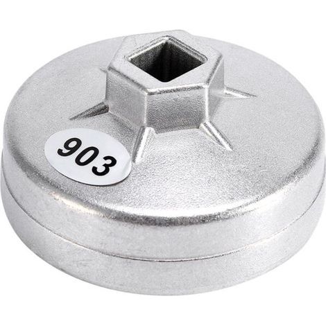 74 mm 14 Rillen Aluminum lfilterschlüssel Steckschlüssel Entferner Werkzeug 903 Silber Farbe für BMW Audi Benz (1/5)