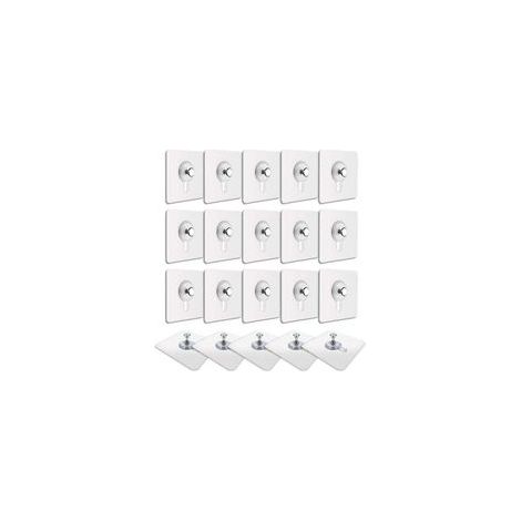 Longziming – 20er-Packung Bilderhaken ohne Bohren – Transparente Klebehaken – Tragkraft bis zu 2 kg – Einfache Montage auf glatten Oberflächen (1/5)