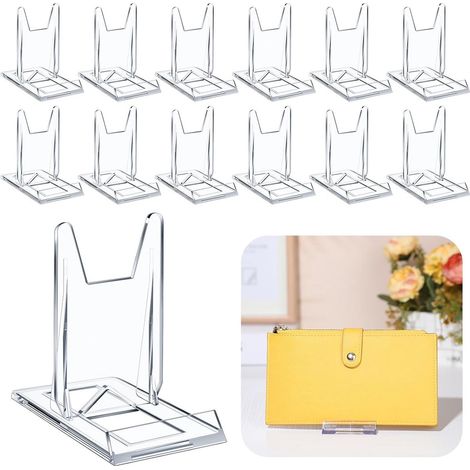 Présentoir à assiettes décoratives - Lot de 12 pièces - Porte-assiettes - Support pour livres - Présentoir à assiettes - Étagère à assiettes - Support pour téléphone - Porte-cartes de visite - Support (1/5)