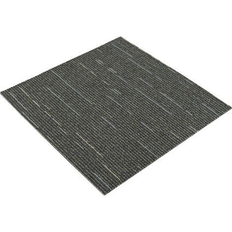 Teppichfliese Gestreift Hellgrün 50 x 50 cm 4 pcs vidaXL