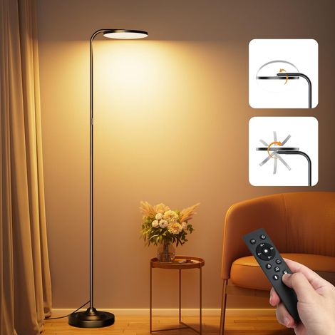 SIBRILLE 36W Floor Lamp Living Room, Super Bright, Modern Dimmable LED Floor Lamp with Remote Control, 3000K-6000K Rotating Reading Lamp for Living Room, Bedroom, Office (1/5)