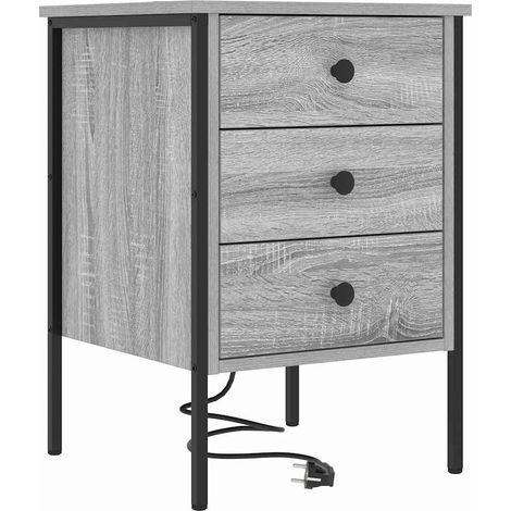 Nachttisch Graues Sonoma 42 x 41 x 61 cm Holzwerkstoff vidaXL