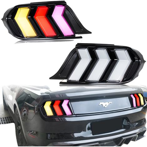 Conjunto de luces traseras, plástico ABS, resistente al agua IP67, voltaje de funcionamiento de 12 V, 35 vatios, compatible con Ford Mustang S550 2015-2023. (1/5)