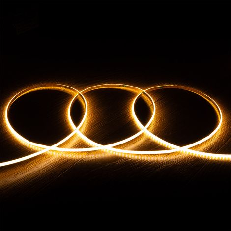 LED-Streifen 24V COB 320 LED/m 5m 3W/m 360 lm/m Breite 3mm Superschmal Schnitt 5 cm IP20 CRI90 2700K Warmweiß