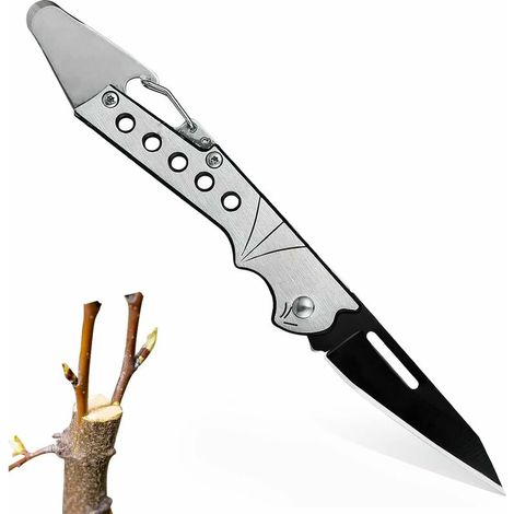 Couteau Serpette Pliant-Couteau de Greffage Professionnel-Couteau de Jardin Pliable-Couteau de Jardinage de Greffage-Couteau de Poche