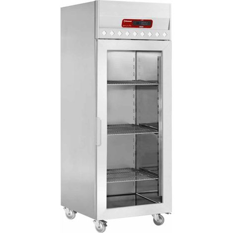 Armoire réfrigérée vitrée ventilée 700 lt GN2/1 compresseur tropicalisé classe D - Diamond (1/5)