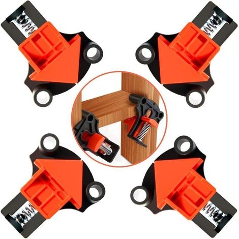 Pince À Angle Réglable - 60° 90° 120° - Pour Assemblage Bois - Épaisseur 5 À 22 Mm - Lot De 12 Pièces (1/4)
