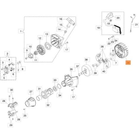 VOLANT MOTEUR ORIGINAL EMAK 61250014AR