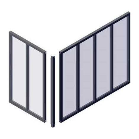 Poteau d'angle - OPTIMUM - H50 X L30 cm - Noir