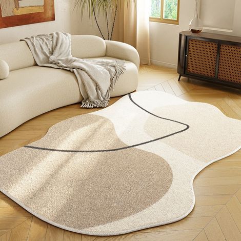 LAN Leichter Teppich, 50 x 80 cm, Kaschmirimitation. Geeignet für Hotelbüros, Homeoffices/Wohnzimmer. Unregelmäßiger Kaschmirimitationsteppich mit vollständiger Abdeckung. (1/5)