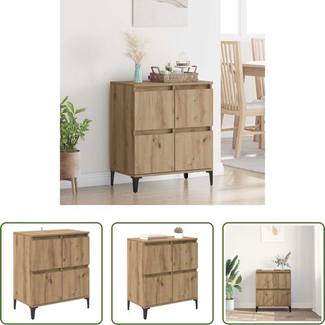 Buffet chêne -  Buffet Chêne artisanal 60 x 35 x 70 cm Bois d'ingénierie et fer (1/5)