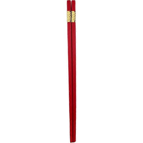 Ensemble de 10 paires de baguettes réutilisables en fibre de verre, baguettes chinoises rouges pour la cuisine, antidérapantes et faciles à utiliser - Style 6 (1/5)