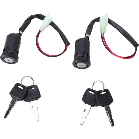 Ensemble de commutateurs à clé de contact à 2 fils, démarreur en Position marche/arrêt pour Scooter électrique, chariot de Golf, ATV, cyclomoteurs, Go Kart (1/5)