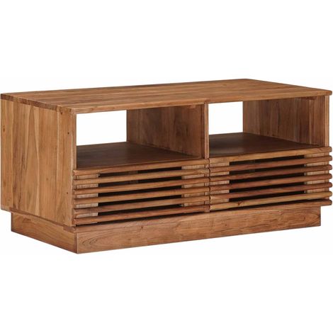Handgefertigter Kaffeetisch Teakbraun 85 x 45,5 x 40 cm vidaXL