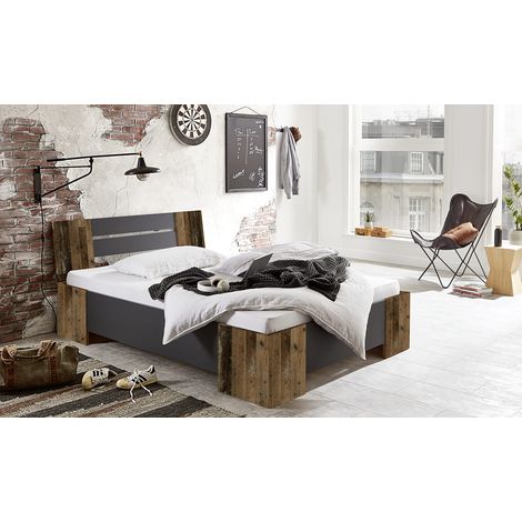 BMG Möbel Futonbett Graz Bett Holzbett Doppelbett 140x200 cm Made in Germany