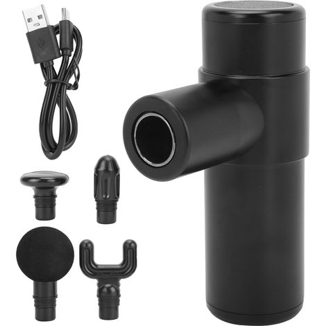 Pistolet de massage musculaire profond, appareil électrique portable anti-douleur, noir, pour usage domestique. (1/5)