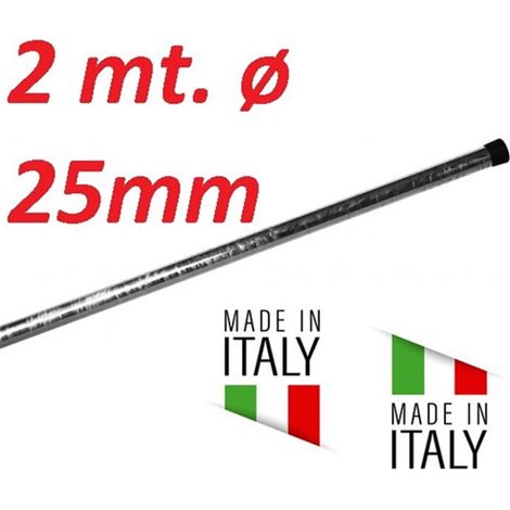 Palo Singolo Antenna 2 Metri Spessore 1 Mm Tv Wifi Diametro   25 Made In Italy   25 MM