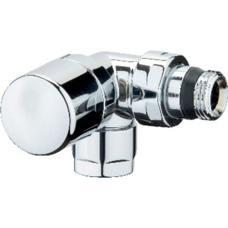 VALVOLA D'ARREDO AD ANGOLO DX TERMOSTATIZZABILE CROMO-LUCIDO 1/2&quot
