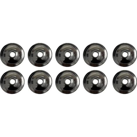 Lot de 10 plaques fixation carrées en acier au carbone, finition (1/5)