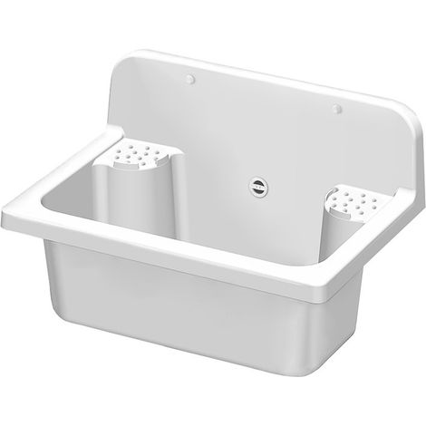 Lavatoio bianco da esterno 56X37 cm da 16 litri (1/3)