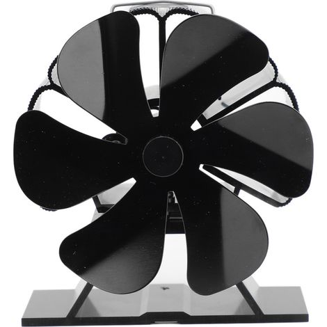 Ventilateur de poêle Irovami - 6 pales, alimenté par la chaleur, silencieux 25 dB, alliage d'aluminium haute température, pour poêle à bois et cheminée (1/5)