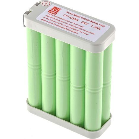 Bloc batterie rechargeable RS PRO 24V NiMH 1.3Ah AA x 20 ( Prix pour 1 ) (1/2)