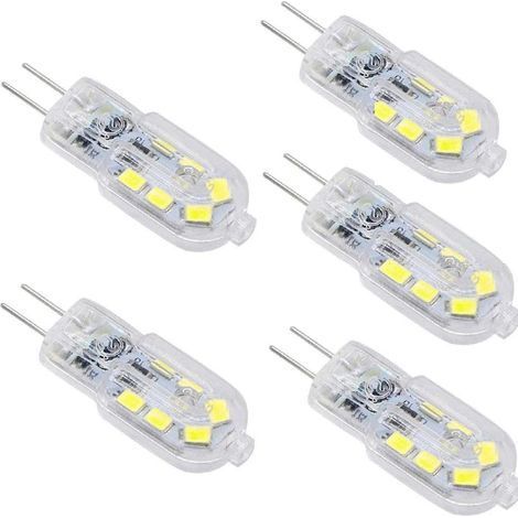 G4 LED 3W Ampoule, 200LM, AC/DC12V, Equivalent 25W Ampoule à Halogène, blanc 6000K, SMD 2835 LED ampoule 360 Angle de faisceau pour plafond intérieur cuisine éclairage,5 pièces (1/5)