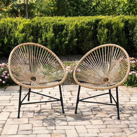 Fauteuil madera Natural en ratán PE Acero 72 x 68 x 81 cm (1/5)