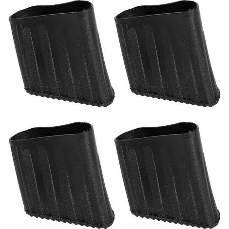 Set mit 4 rutschfesten Pads für Haushaltsleitern, Leiterfußschoner, Leiterzubehör – 5,00 x 4,30 x 2,70 cm – Schwarz (1/3)